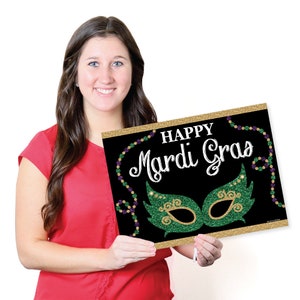 Mardi Gras Party Table Decorations Masquerade Party Placemats Set of 16 image 5