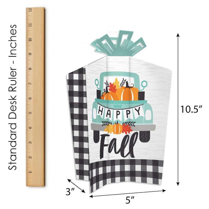 Harvest Pumpkin Party Fold and Flare Centerpieces 10 Count Table Decorations Happy Fall Truck