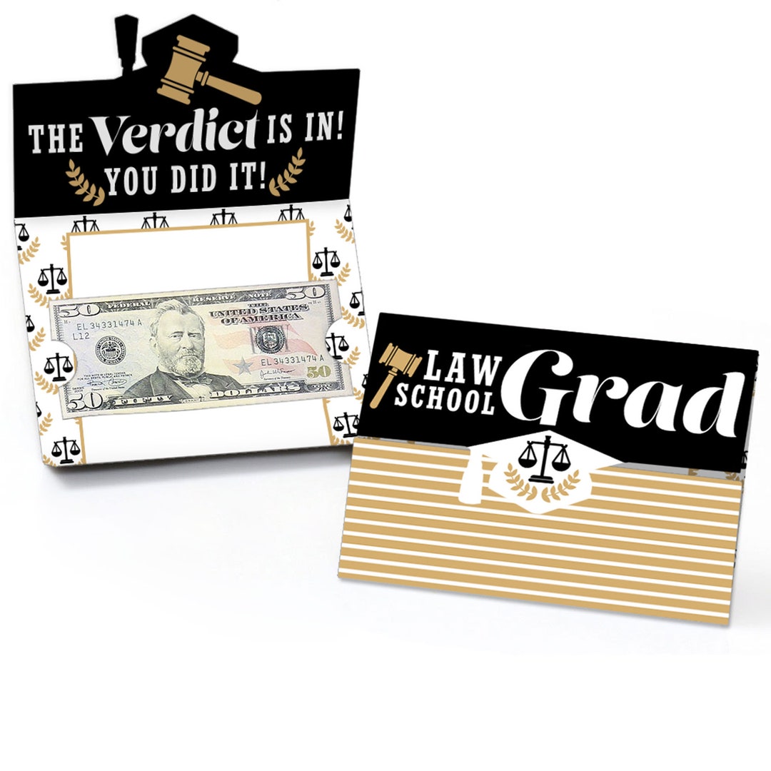 Law School Grad Future Lawyer Graduation Party Money and Gift Card