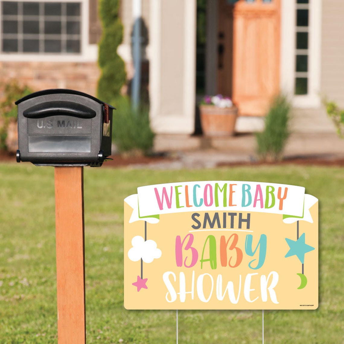 Neutral Baby Shower Baby Shower Yard Sign Lawn Decorations Etsy