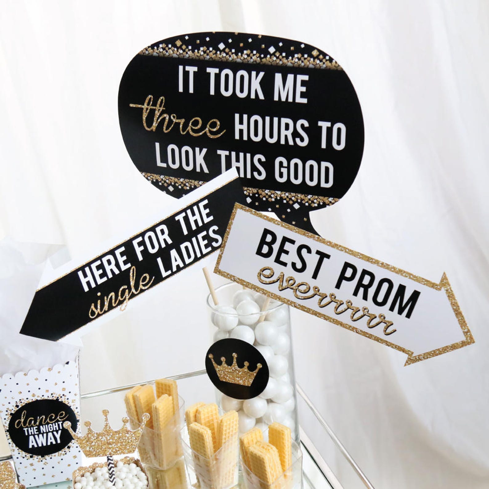 Funny Prom Photo Booth Props Prom Party Photo Booth Prop Kit Etsy