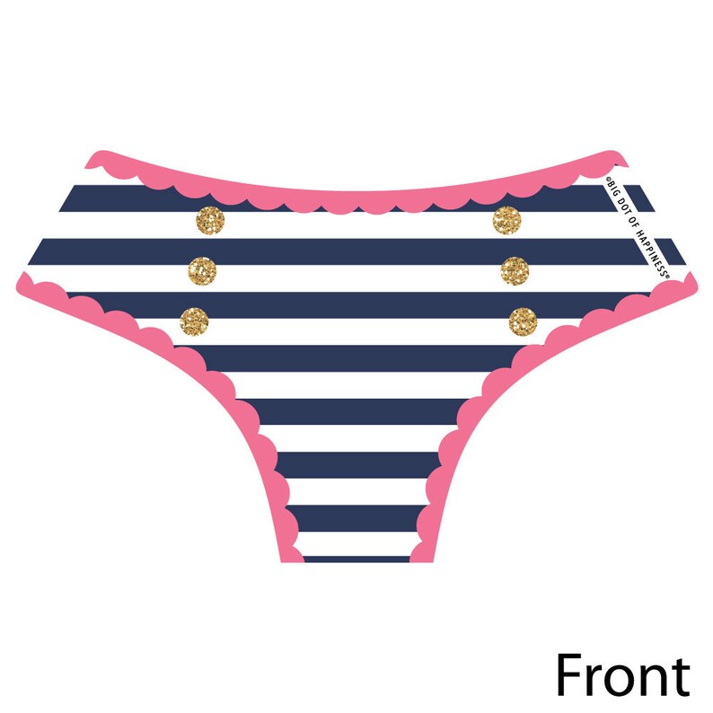 Lingerie Panty -24 Ct Nautical Bridal Shower Panty Game Bachelorette Party Panty Game Last Sail Before The Veil Hen Party Panty Game