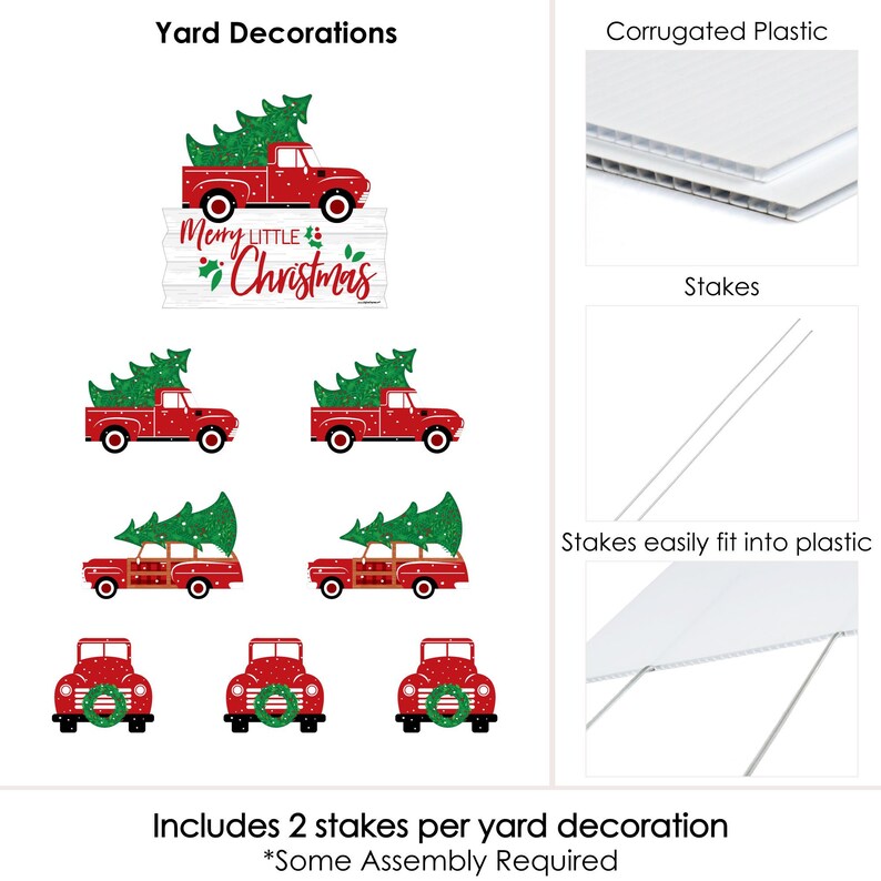 Merry Little Christmas Tree Yard Sign and Outdoor Lawn Etsy