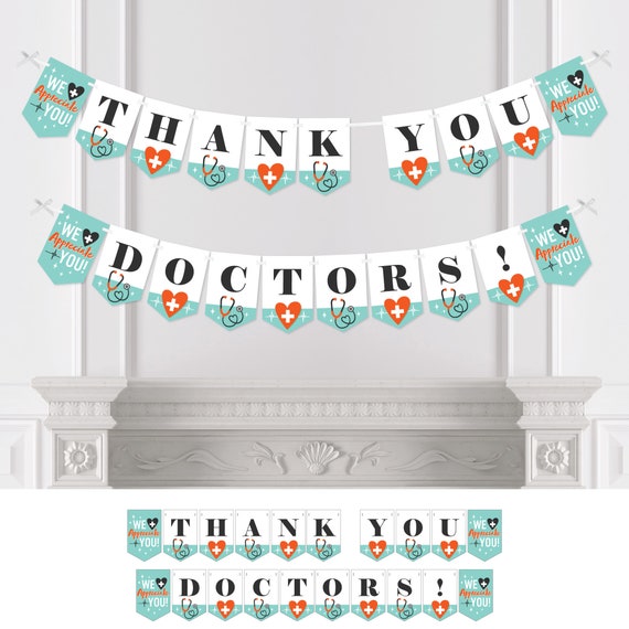 Thank You Doctors Doctor Appreciation Week Bunting Banner Party