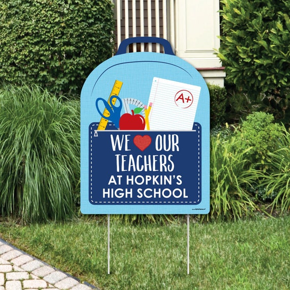 Teacher Appreciation Personalized Sign Teacher Themed