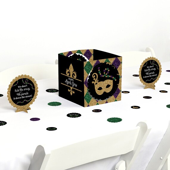 Mardi Gras Masquerade Party Centerpiece Table Decoration Kit