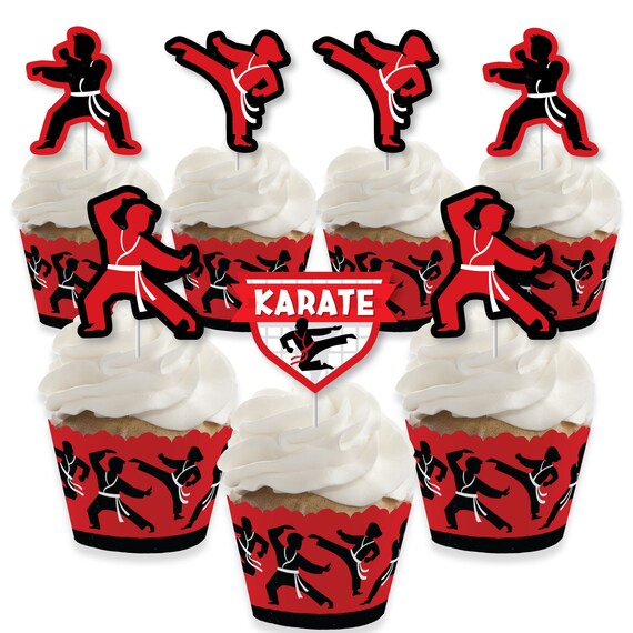 Karate Master Cupcake Decoration Martial Arts Birthday Party