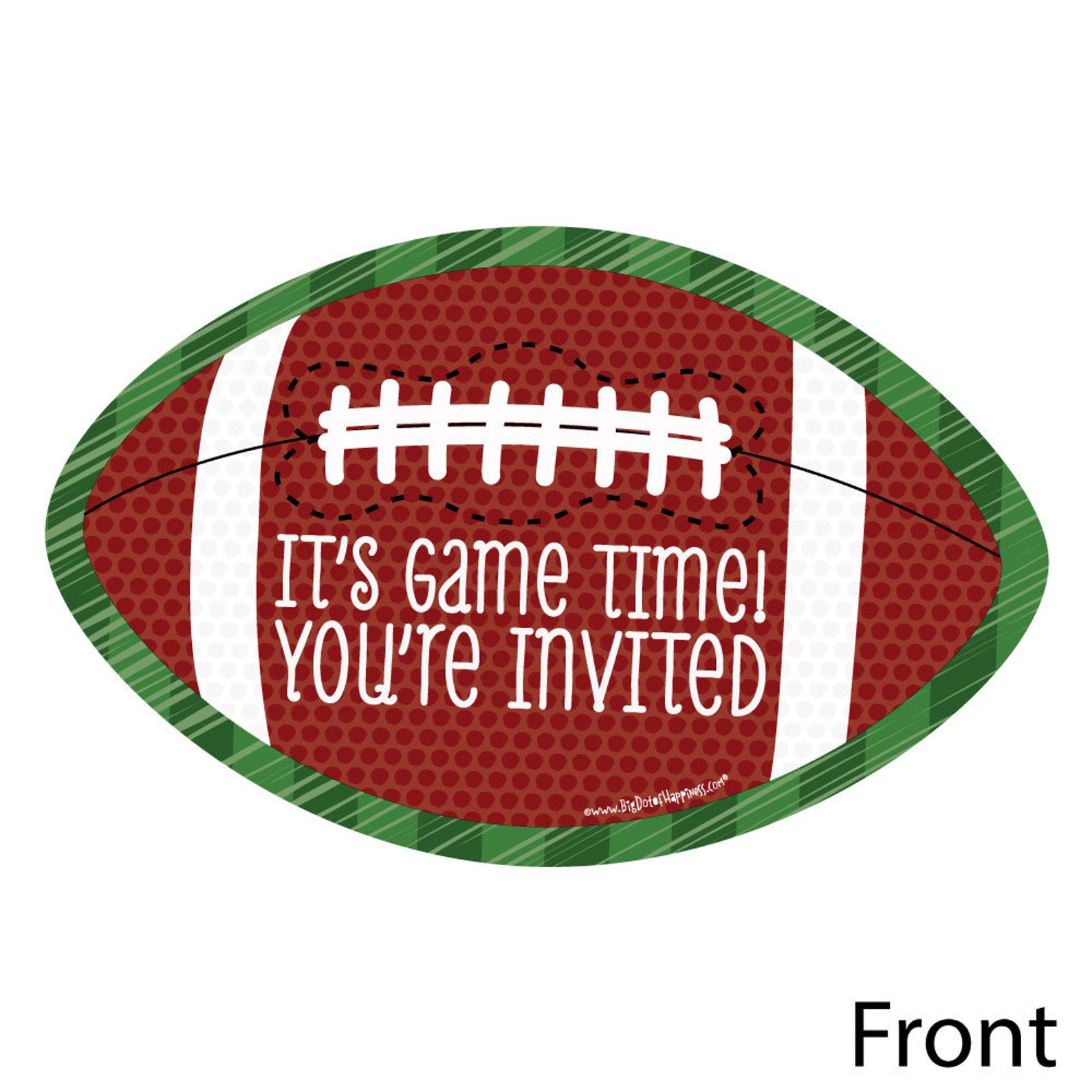 End Zone Football Shaped Fill-in Invitations Shaped - Etsy