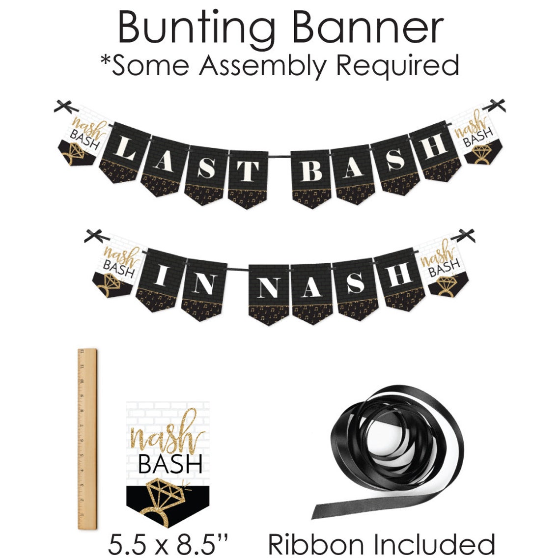 Nash Bash Banner and Photo Booth Decorations Nashville Etsy