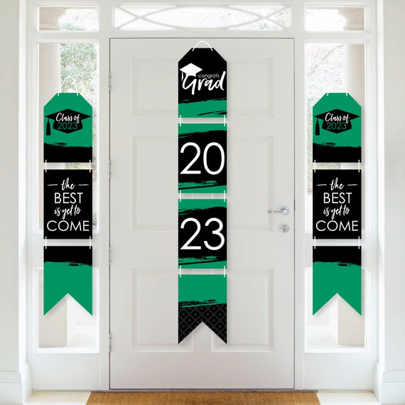 Green Grad - Best is Yet to Come - Hanging Vertical Paper Door Banners - 2023 Graduation Party Wall Decoration Kit - Indoor Door Decor Il_570xn