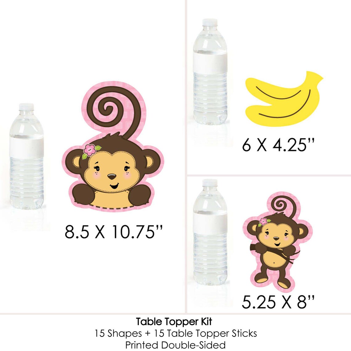 Pink Monkey Girl Baby Shower or Birthday Party Centerpiece - Etsy