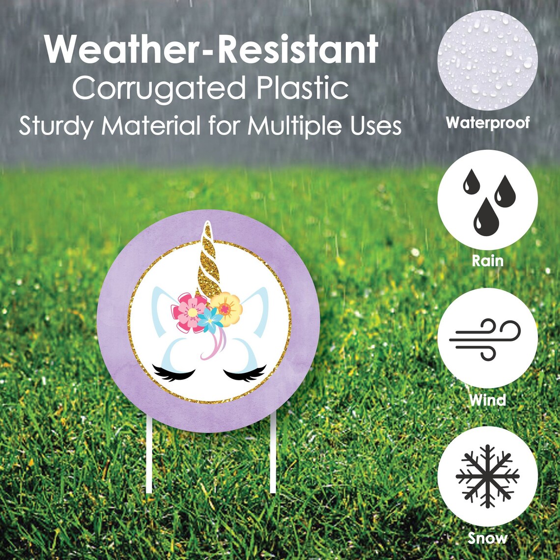 Rainbow Unicorn Magical Unicorn Shaped Lawn Decorations Etsy