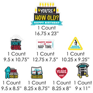 You're How Old Senior Moments Yard Sign and Outdoor Lawn Decorations Funny Over The Hill Birthday Prank Yard Signs Set of 8 image 5