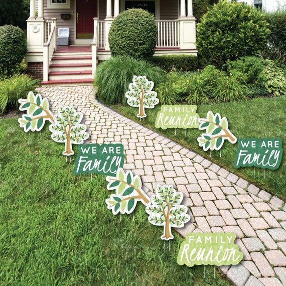Family Tree Reunion Lawn Decorations Outdoor Family Etsy