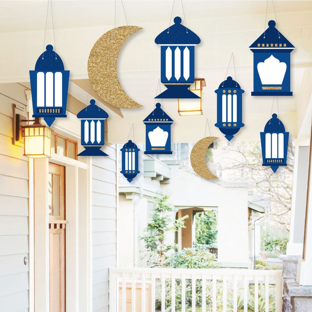 Hanging Ramadan - Outdoor Eid Mubarak Porch & Tree Decorations ...