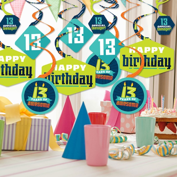 Boy 13th Birthday Official Teenager Birthday Party Hanging - Etsy