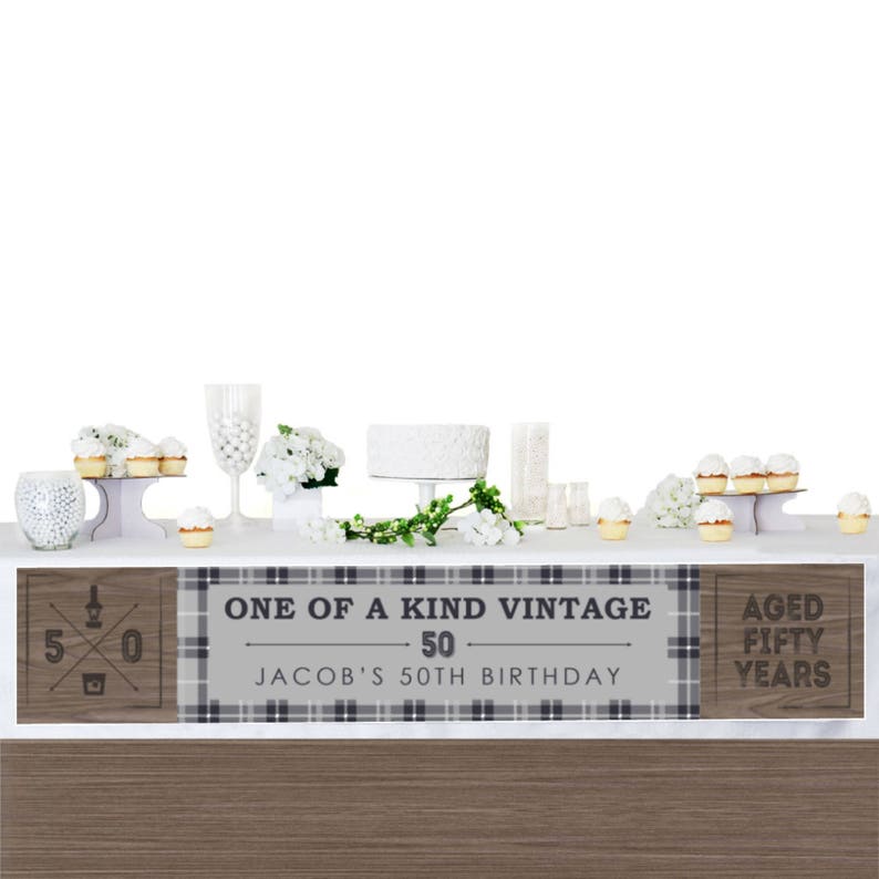 Birthday Party Decorations 50th Birthday Decoration 50th Birthday Party Personalized Banner 50th Milestone Birthday Personalized Banner