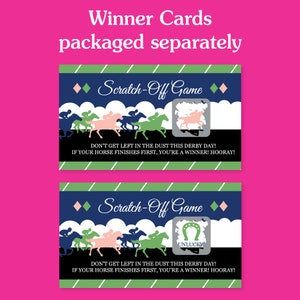 Kentucky Horse Derby Scratch Off Game Cards Horse Race Party Scratch Off Games Horse Racing Event Game Ideas 22 Count image 4