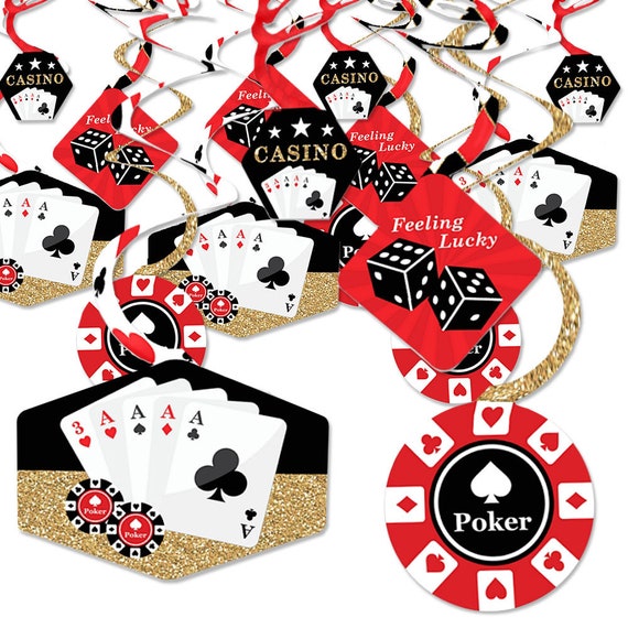 Casino Theme Party Decorations, Casino Birthday Party Decorations Supplies, Las Vegas Party Decorations, Poker Happy Birthday Banner, Casino Letter