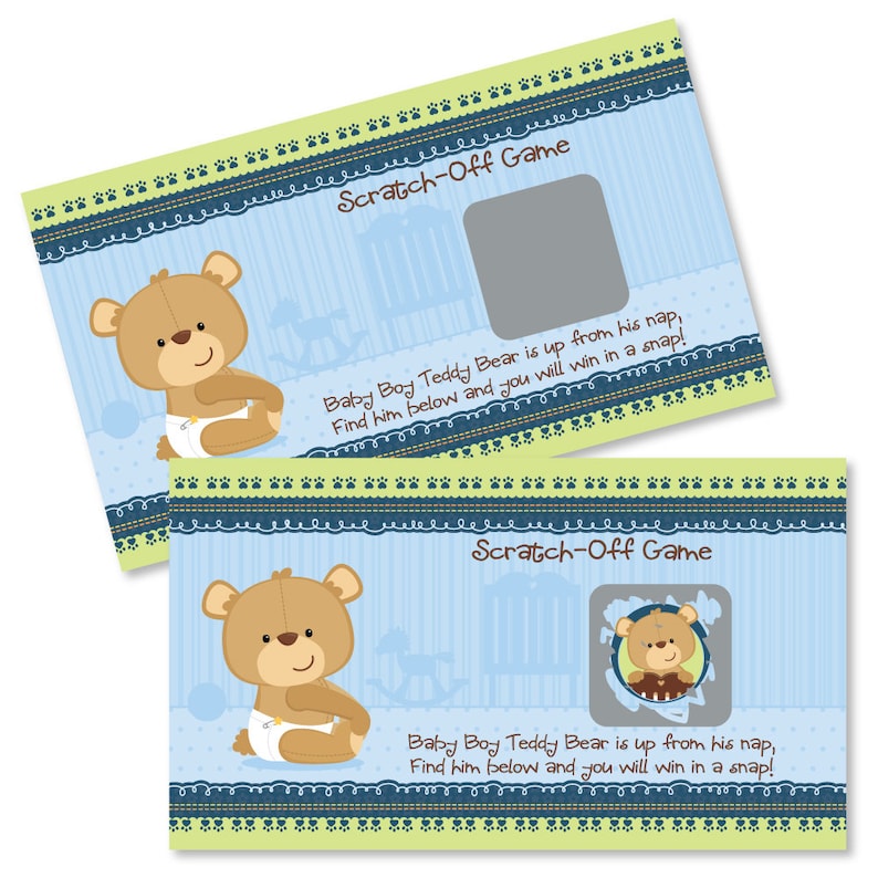teddy bear baby shower games