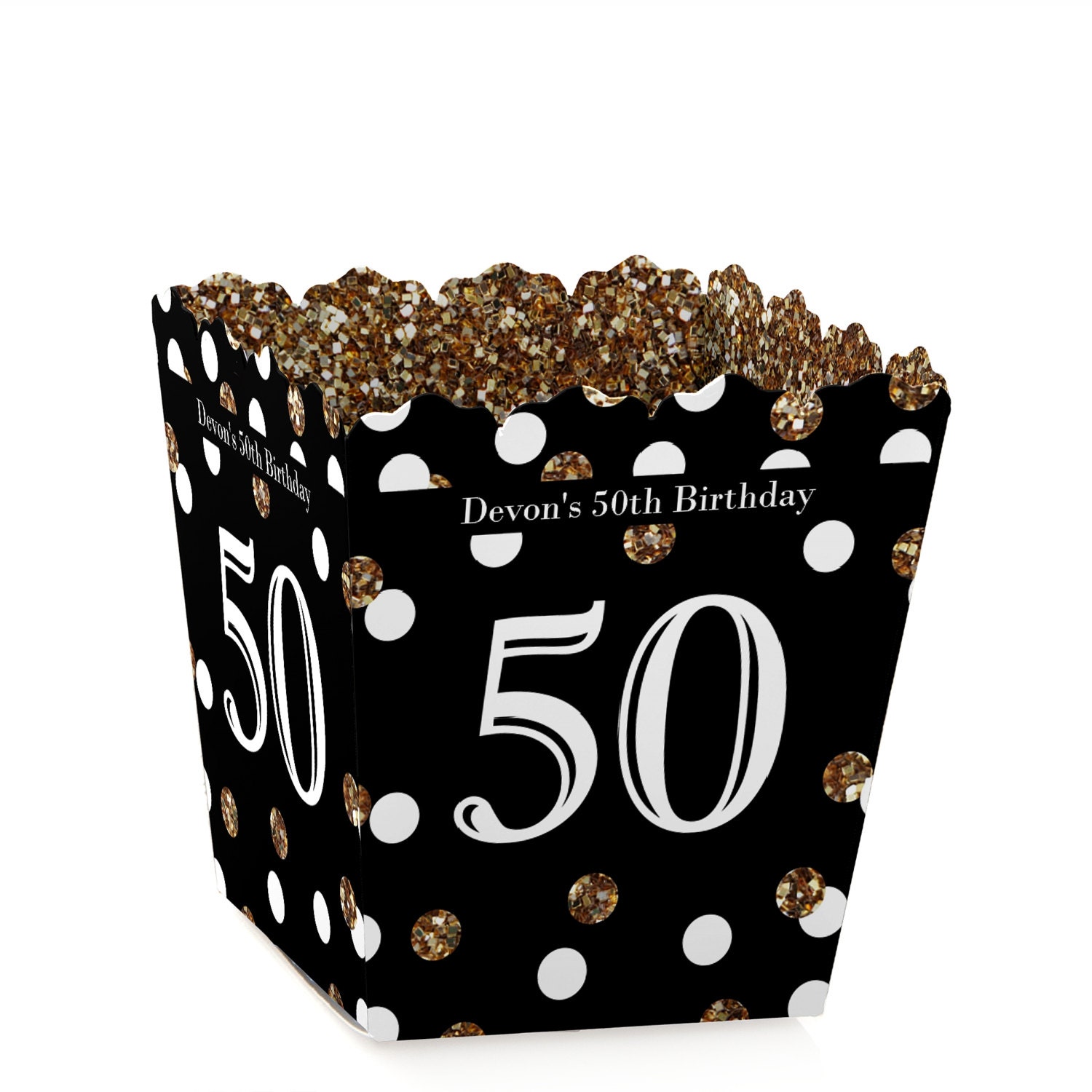 50th Birthday Party Mini Favor Boxes Personalized Small Etsy