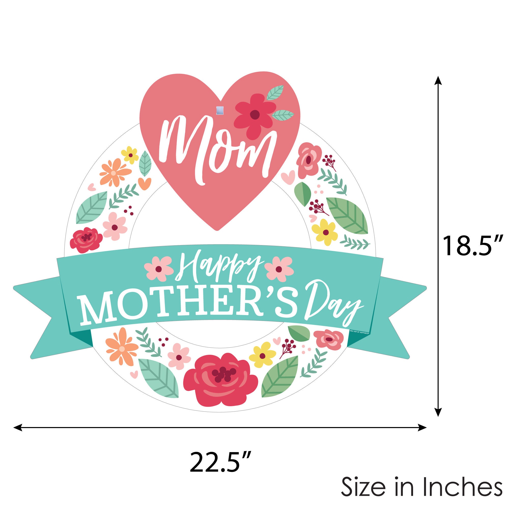 Colorful Floral Happy Mother's Day Outdoor We Love Mom Etsy