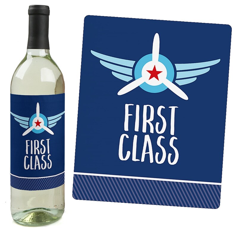 Taking Flight Airplane Wine Bottle Labels Vintage Plane Etsy