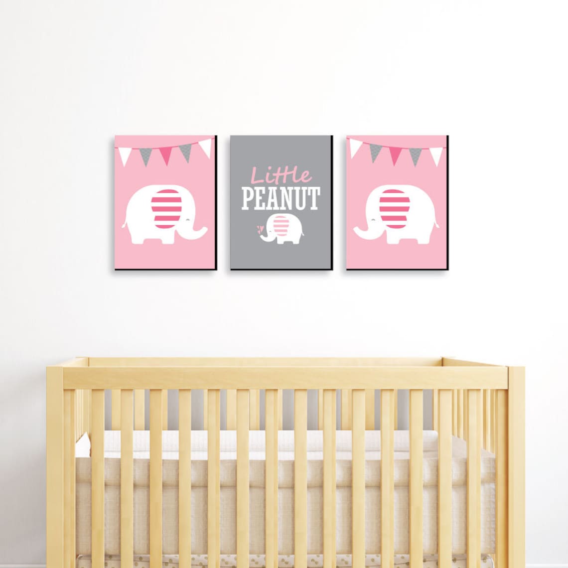 Pink Elephant Kids Room Nursery & Home Décor 7.5 X 10 | Etsy