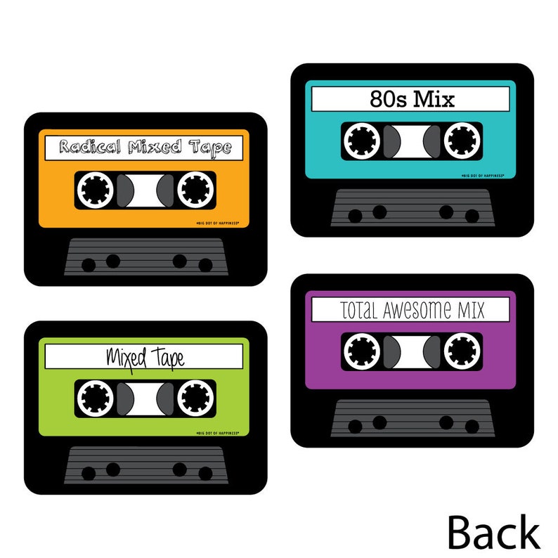 80's Retro Paper Cassette Tape DIY Decorations Etsy