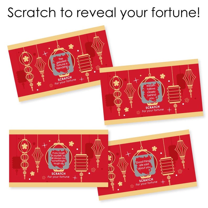 Lunar New Year - 2026 Year of the Horse Game Scratch Off Fortune Cards - 22 Count image 3