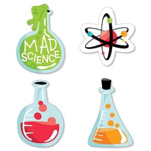 Scientist Lab - DIY Shaped Baby Shower or Birthday Party Cut-Outs - 24 Count