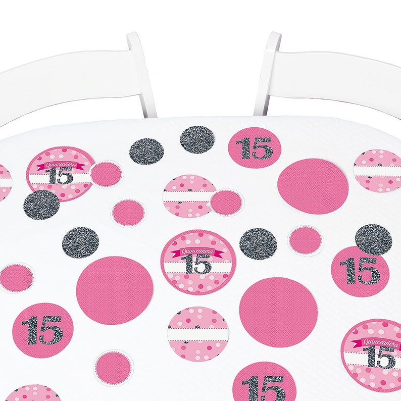 Quinceanera Sweet 15 Pink Giant Circle Confetti 15th Etsy
