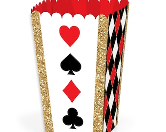 Las Vegas - Casino Party Favor Popcorn Treat Boxes - Set of 12