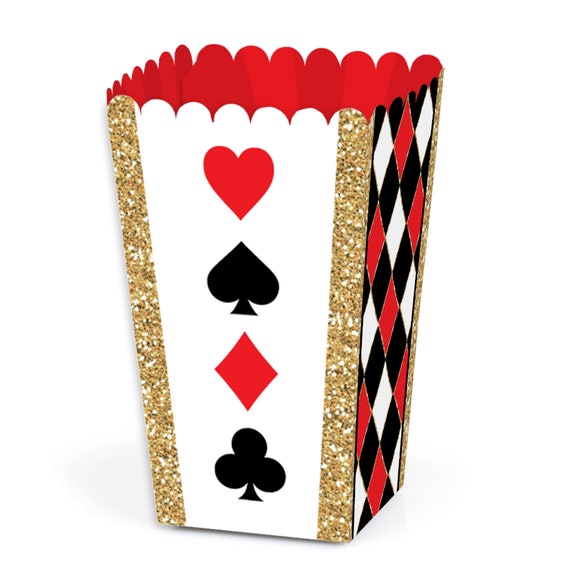 Las Vegas - Casino Party Favor Popcorn Treat Boxes - Set of 12 Il_570xn