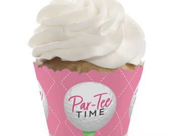 Golf Girl - Pink Birthday Party or Baby Shower Decorations - Party Cupcake Wrappers - Set of 12