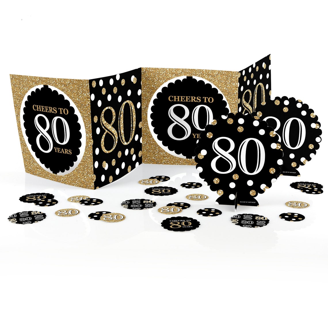 80th Birthday Party Centerpiece Table Decoration Kit Adult - Etsy