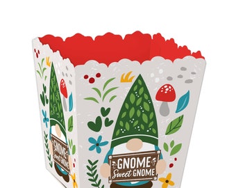 Garden Gnomes - Party Mini Favor Boxes - Forest Gnome Party Treat Candy Boxes - Set of 12