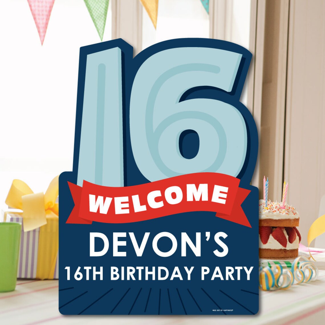 Boy 16th Birthday Party Decorations Sweet Sixteen Birthday Etsy