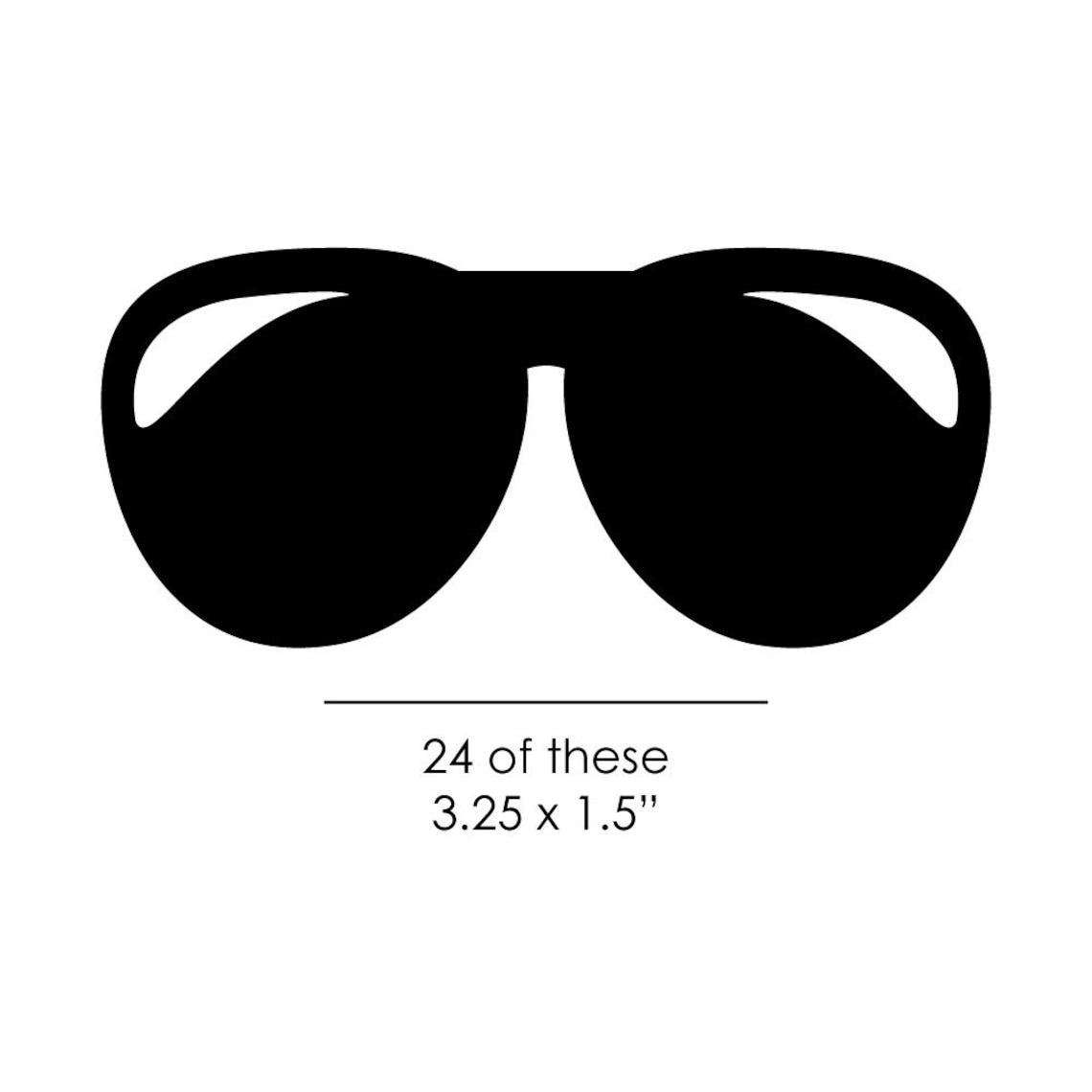 24 Pc. Small Sunglasses DIY Shaped Paper Cut Outs Baby Etsy