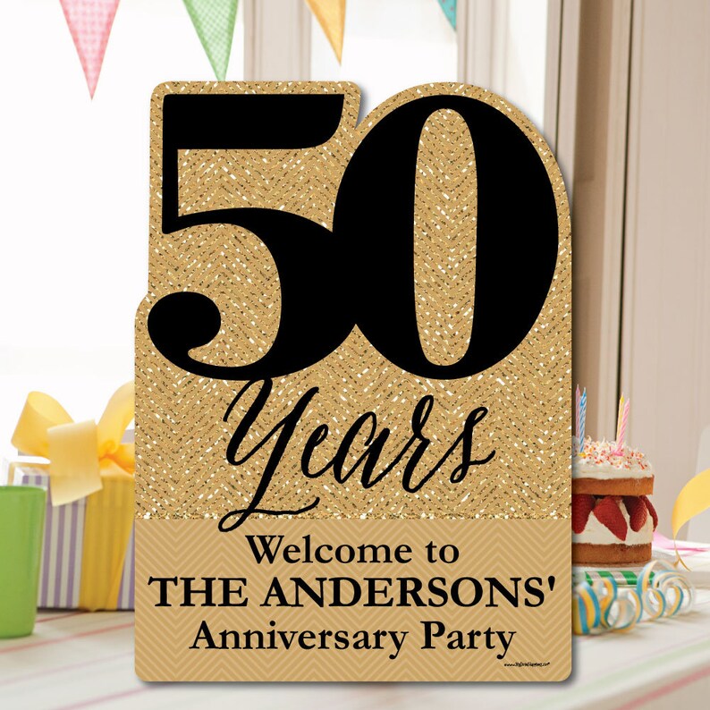 50th Anniversary Welcome Sign Personalized Outdoor | Etsy