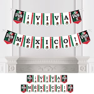 Viva Mexico - Mexican Independence Day Party Bunting Banner - Party Decorations - Viva Mexico