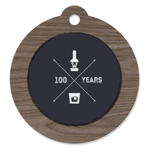 100th Milestone Birthday - Aged to Perfection Party Tags (Set of 20)