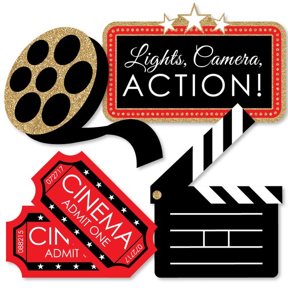 Red Carpet Hollywood Diy Decorations Movie Night Party Etsy