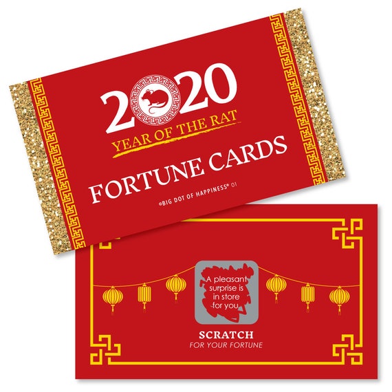 Chinese New Year Scratch Off Game 2020 Year Of The Rat Etsy