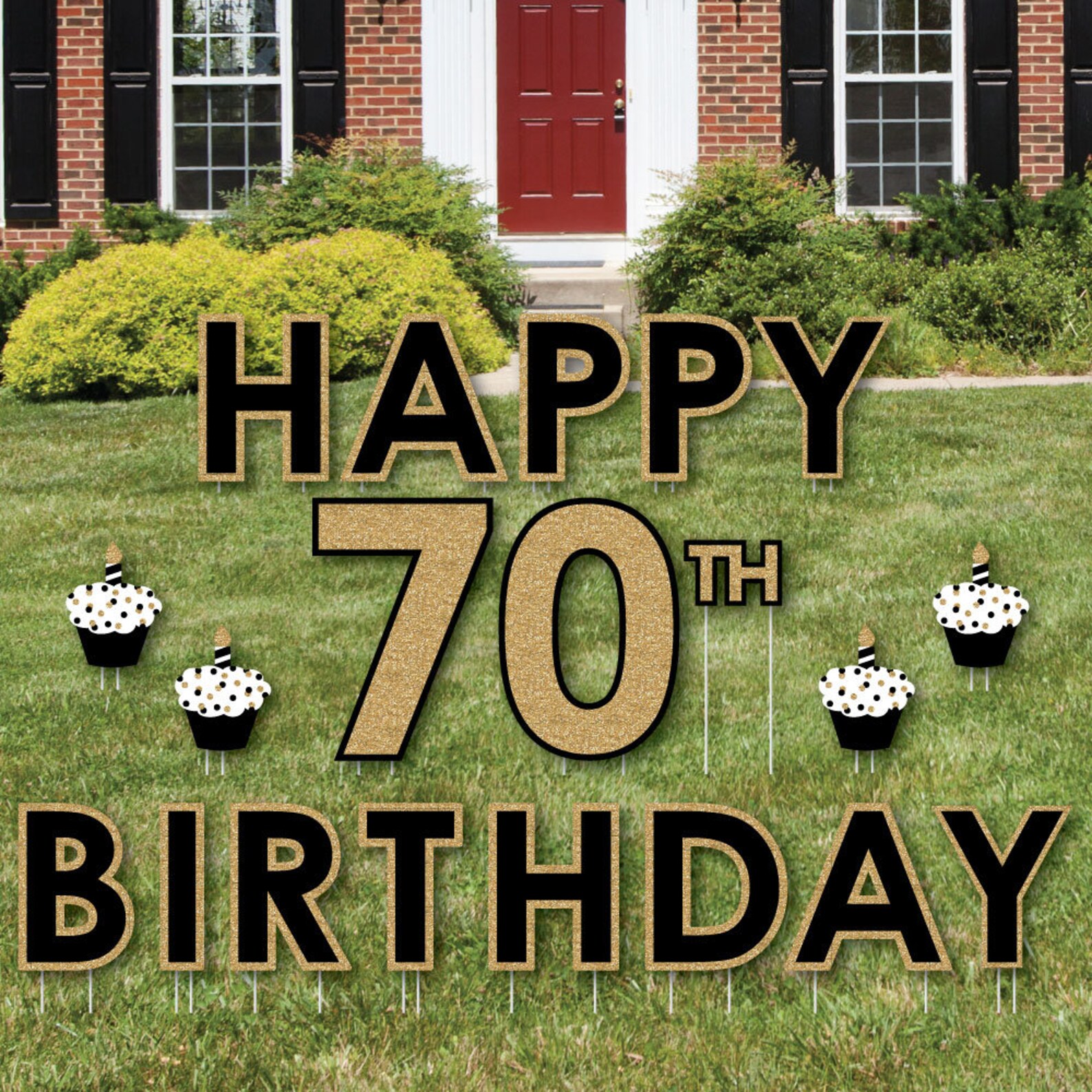 70th Birthday Yard Sign Outdoor Lawn Birthday Decorations Etsy