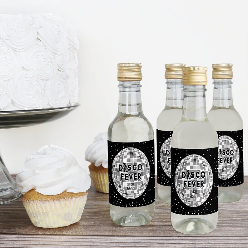 70's Disco Mini Wine and Champagne Bottle Label Stickers - Etsy