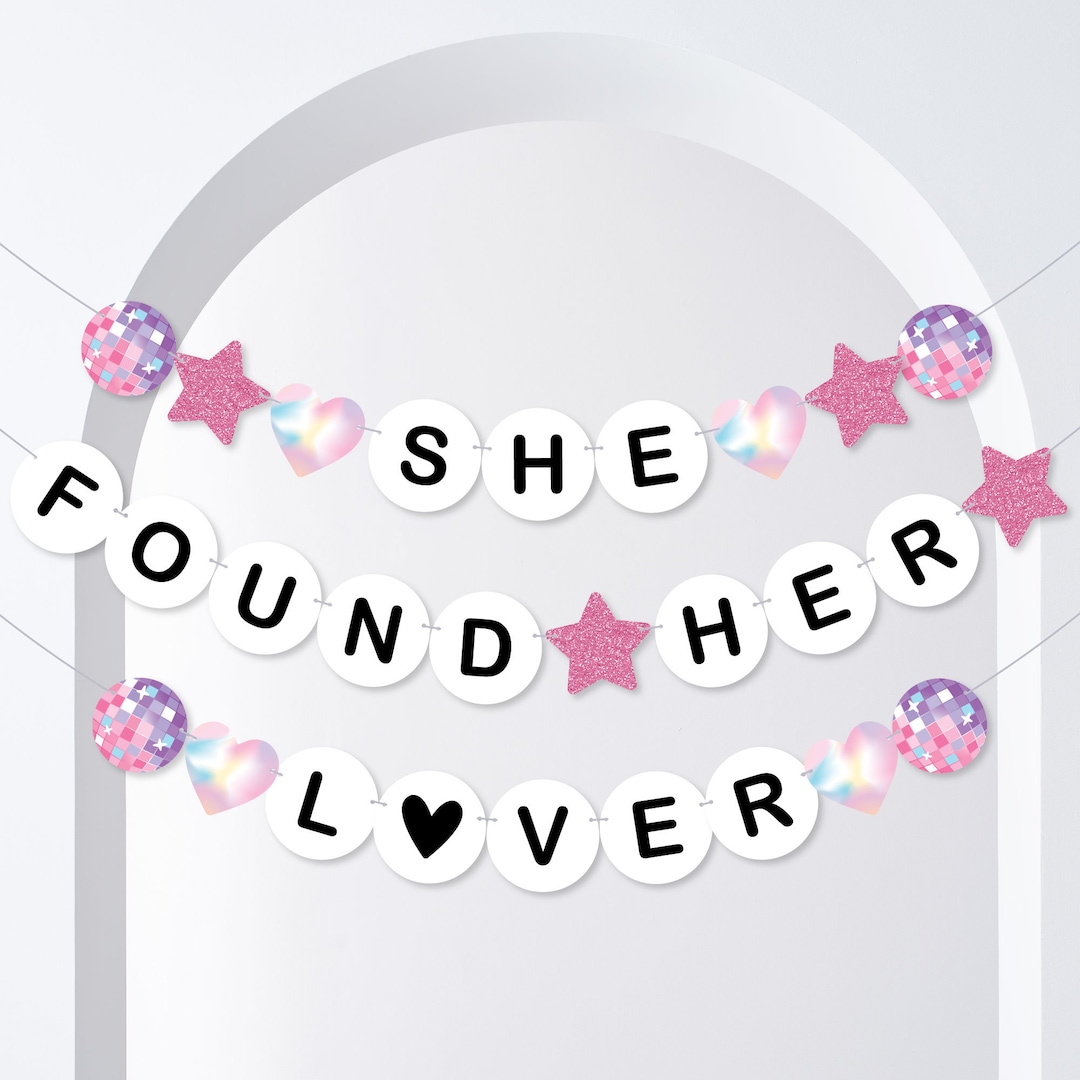 She Found Her Lover Banner, Eras Bachelorette Party Decorations, Large ...