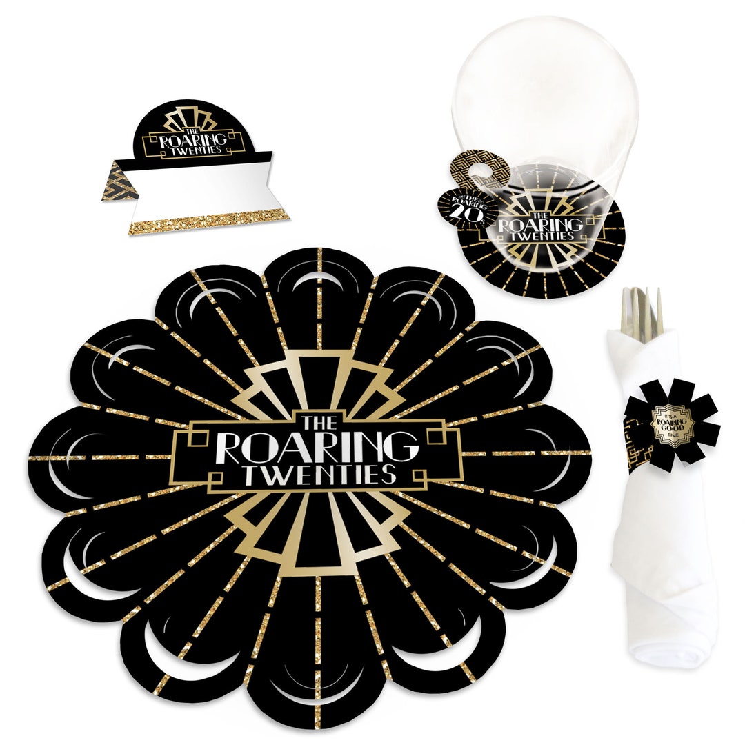  Roaring 20s Party Decorations, Serves 16 Guests