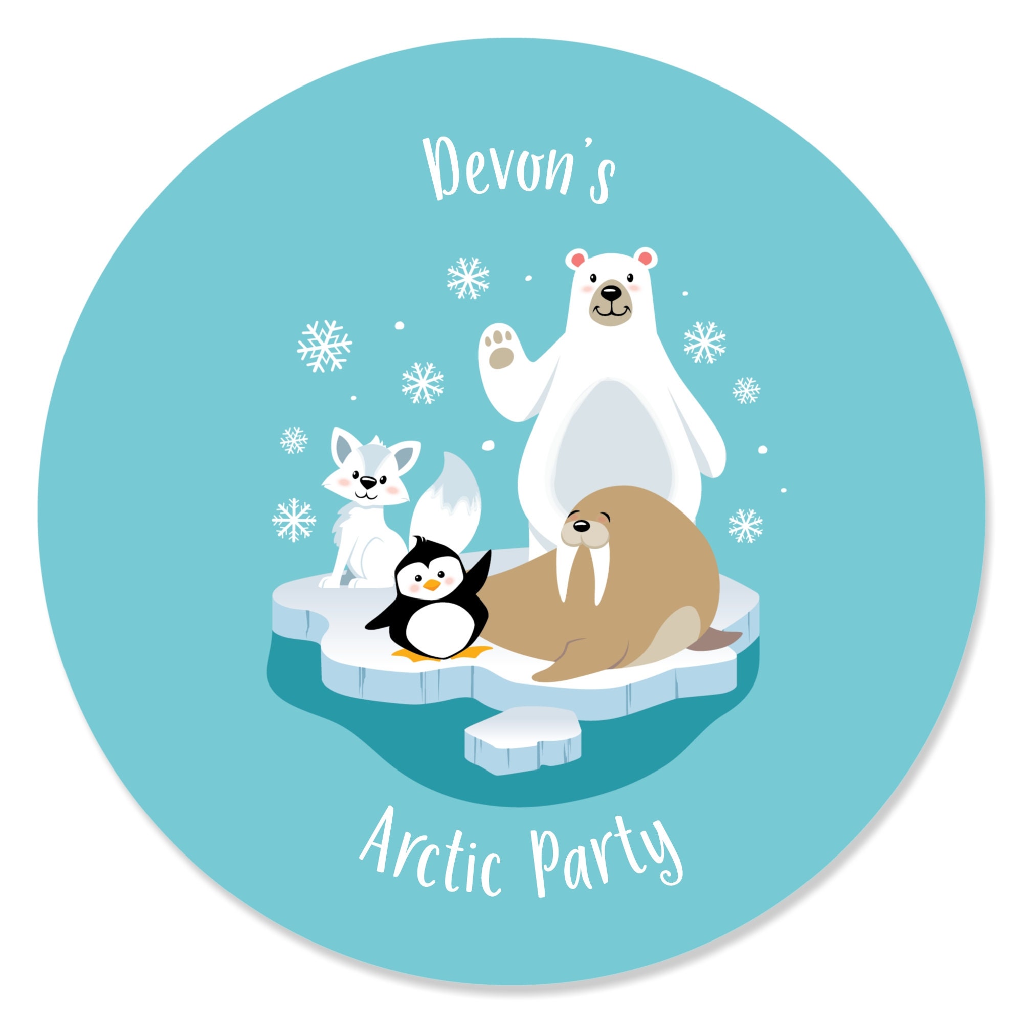 Gift Sticker : Polar Bear Colorful Tribal Wild Animals Wildlife Fauna  Safari