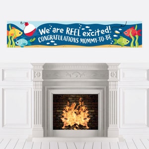 Let’s Go Fishing - Fish Themed Baby Shower Decorations Party Banner